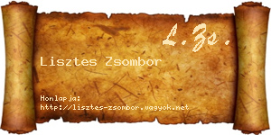 Lisztes Zsombor névjegykártya