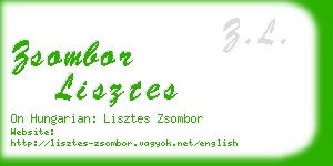 zsombor lisztes business card